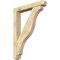 Ekena Millwork Funston Craftsman Rough Sawn Bracket w/ Offset Brace, Douglas Fir, 6"W x 36"D x 48"H BKT0604X36X48FST04RDF - alternate 1